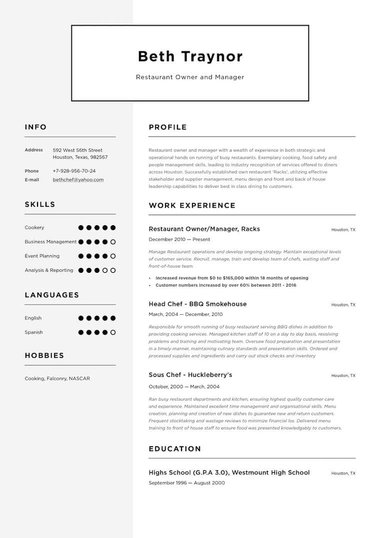 Minimalistyczne szablony cv szblon CV Industrial