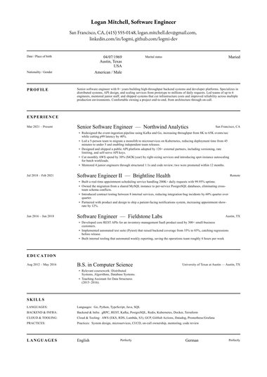 Profesjonalny szblon CV Classic