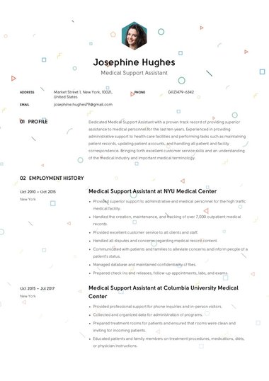 Szablony cv z jedną kolumną szblon CV Confetti